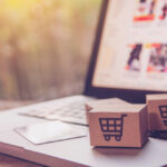 Online,Shopping,-,Paper,Cartons,Or,Parcel,With,A,Shopping