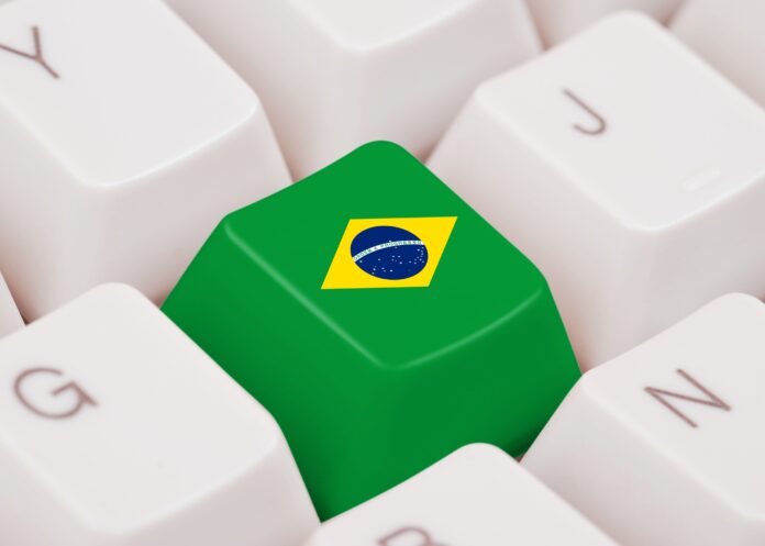 Brazil,Flag,On,Computer,Key